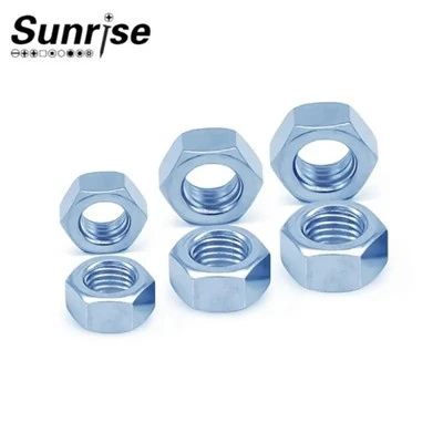 Carbon Steel White Blue Zinc Plated DIN934 Hex Nut