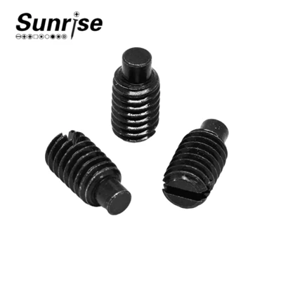Black Finish Cone Point Screws Taper Slotted Set Screw