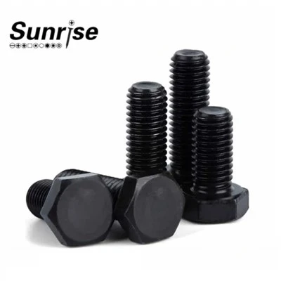 Black High Strength Full Thread DIN 933 Bolt