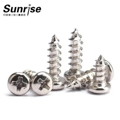 DIN 7981 Black/Zinc Plated/Nickel Phillips Cross Pan Round Head Self Tapping Screw
