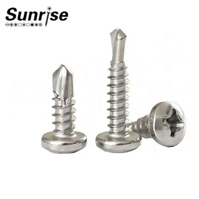 DIN7504 SS 316 Cross Recessed Phillips Pan Head Self Drilling Screw