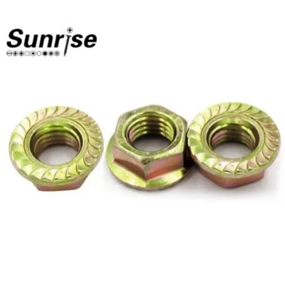 Flange Hex DIN6923 Yellow Zinc Plated