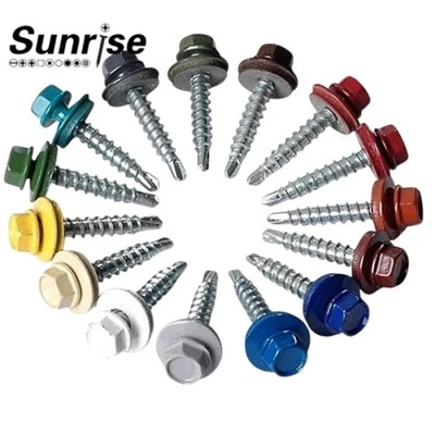 Hex Head Self Drilling Screws With Rubber Washer