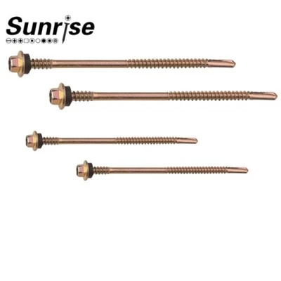 Hex Washer Head Self Drilling Screw With Two Parts Thread