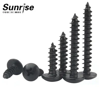 JISB 1111 Black Oxide Phillips Crossed Recessed Truss Mushroom Head Self Tapping Screw