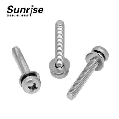 Pan Head Phillips Three Combination Cylindrical Head With Cushion Screw