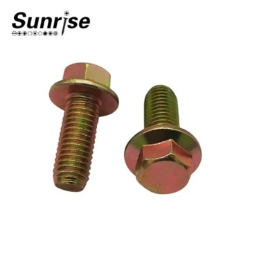 Yellow Zinc Plated DIN6923 Hex Flange Bolt